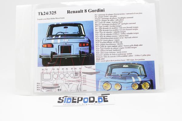 Renault 8 Gordini Etchparts for Heller 1/24